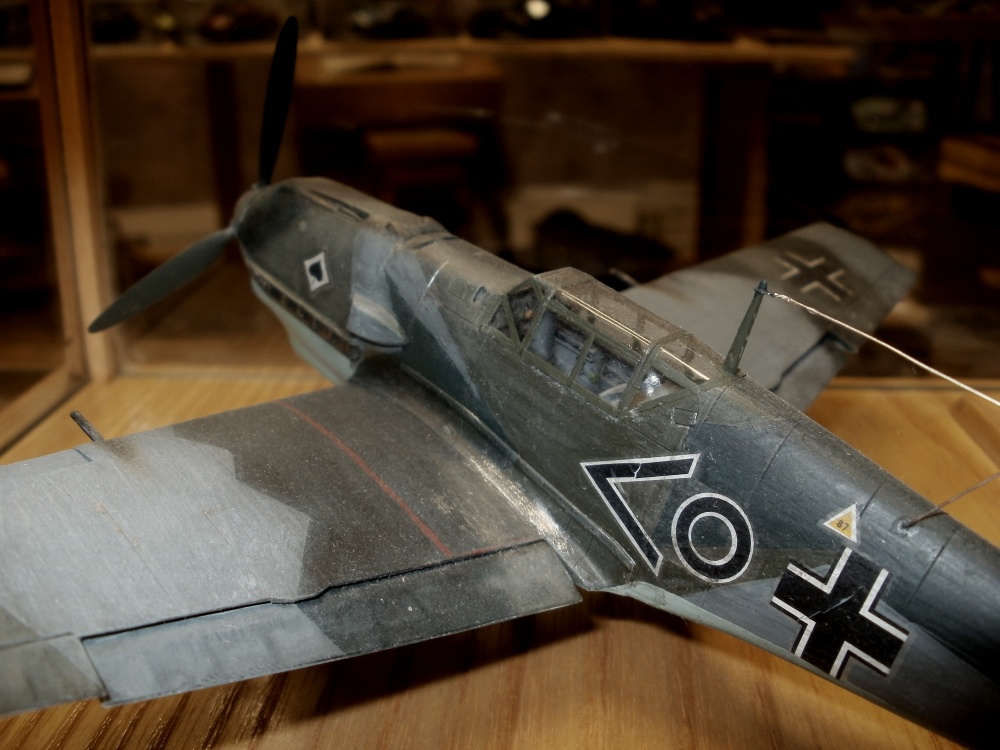 Bf 109 Stab 1./JG 53, stationiert in Wiesbaden-Ehrheim 1939. Die Maschine wurde von Hauptmann Erich Mix geflogen. Hobby Craft 1/48