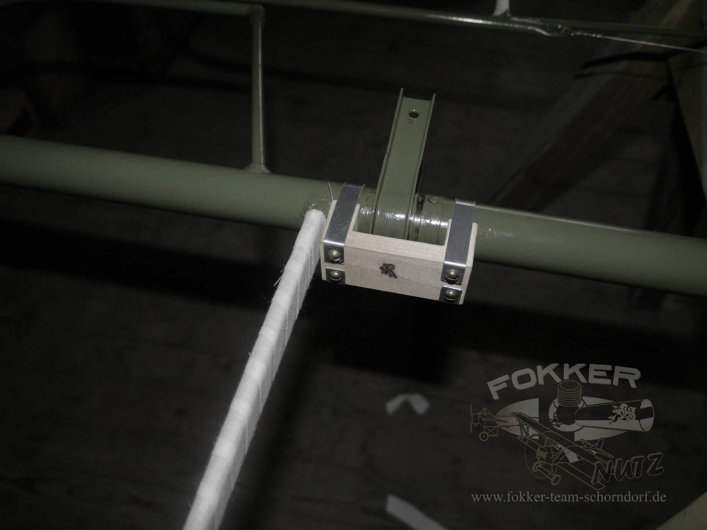 Engels E.1 (Fokker Dr.1) - Finished aileron with fabric wrapped ribs awaiting covering.