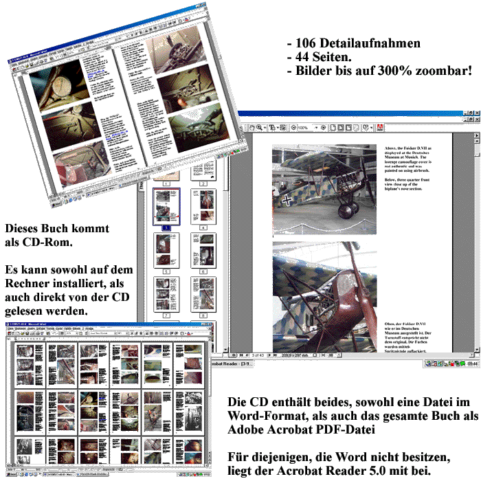 Screenshots dieses einmaligen Buches. Holen Sie sich Ihr Exemplar sofort und lernen Sie alles �ber den M�nchen D.VII.