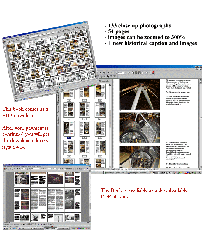 Screenshots of this amazing book. Get your copy right away and learn all about the San Diego Fokker E.III