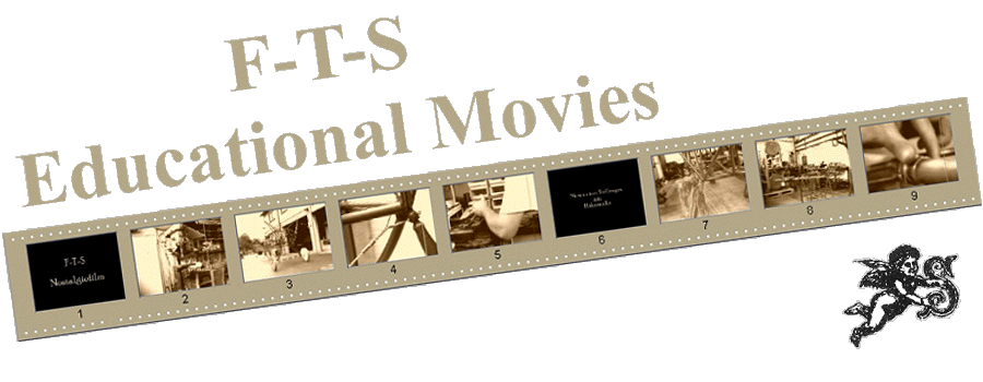 Silent Film style educational movies showing old working methods