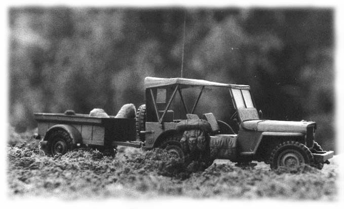 1:35 Modell des berühmten Willy`s Jeep. Hersteller Tamiya, erbaut von Achim Sven Engels.